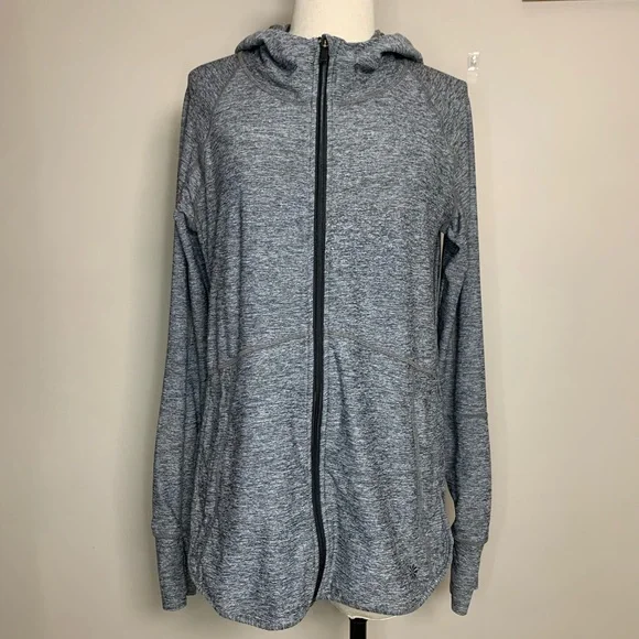 Athleta Pacifica Baja UPF Lightweight Jacket Grey Black Zipper Women’s Size M - Picture 4 of 16